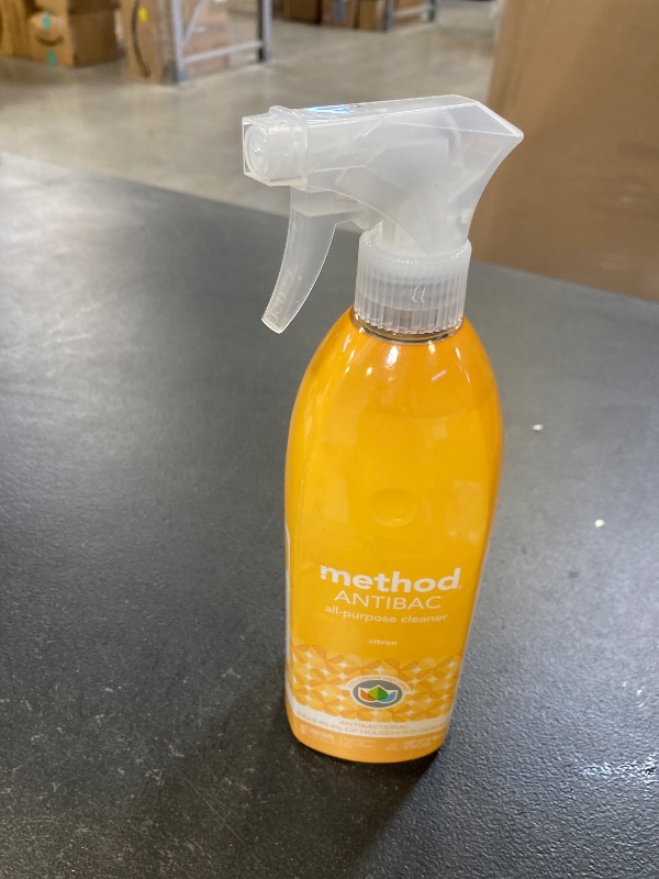 Photo 1 of Method Antibacterial All-Purpose Cleaner Spray, Citron, Kills 99.9% of Household Germs, 28 Fl Oz