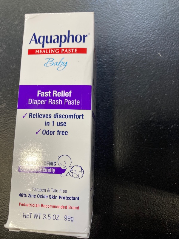Photo 1 of Aquaphor Baby Diaper Rash Paste - For Serious Diaper Rash and Flare-ups - 3.5 Oz. Tube exp-= 09/2026