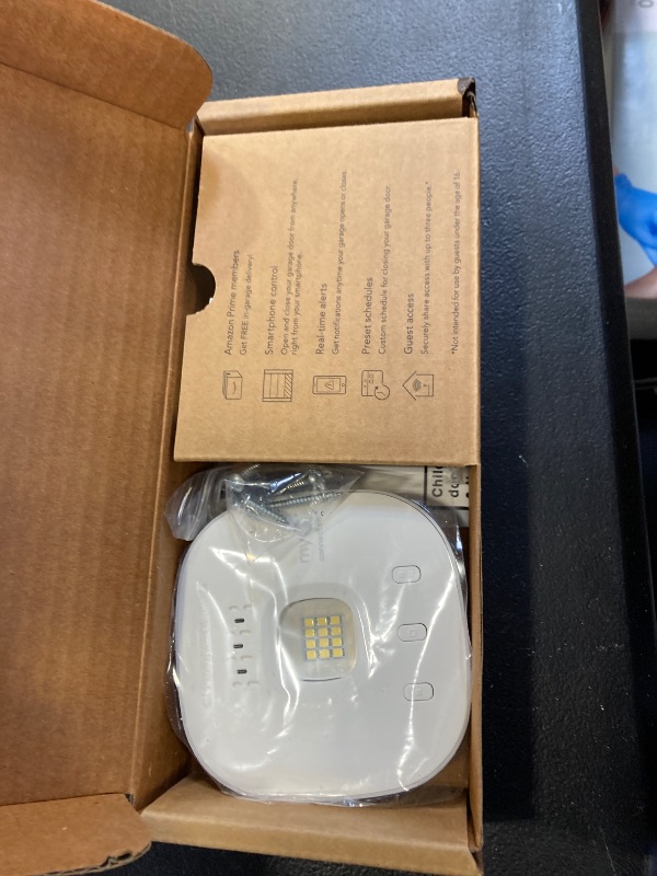 Photo 1 of CHAMBERLAIN Smart Garage Control - Wireless Garage Hub and Sensor with Wifi & Bluetooth - Smartphone Controlled, myQ-G0401-ES, White