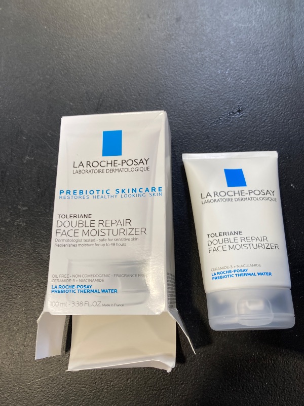 Photo 1 of La Roche Posay Toleriane Double Repair Face Moisturizer, Daily Moisturizer Face Cream with Ceramide and Niacinamide for All Skin Types, Oil Free, Fragrance Free