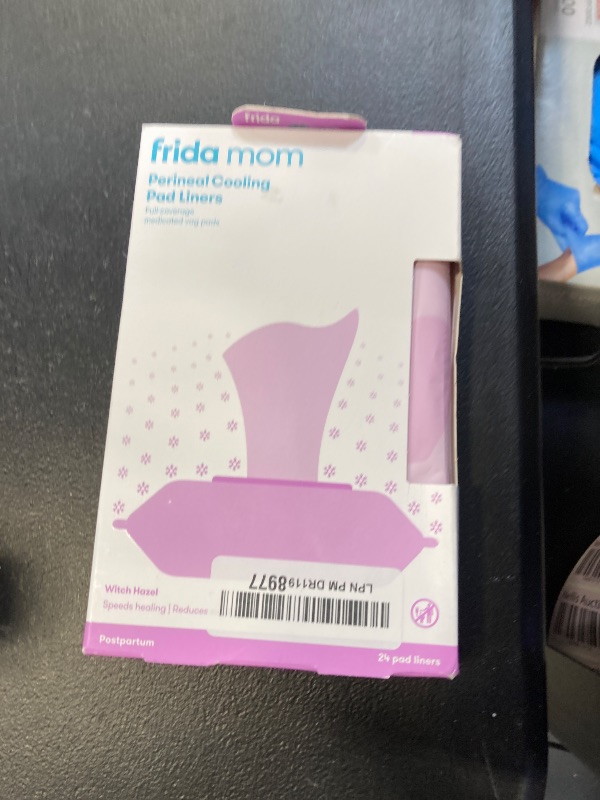 Photo 1 of Frida Mom Witch Hazel Perineal Cooling Pad Liners for Postpartum Care, Hospital Bag Essentials for Pain Relief After Birth, Full-Length Medicated Cooling Pad Liners (24ct)