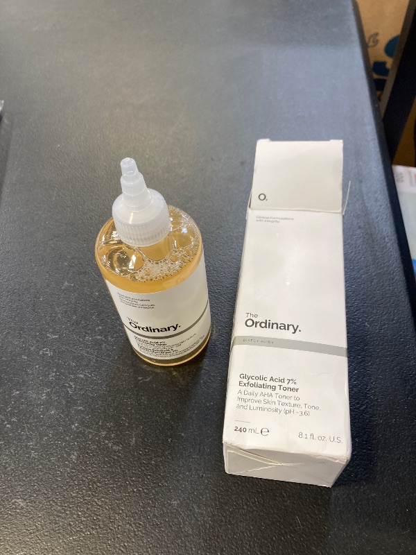Photo 1 of The Ordinary Glycolic Acid 7% Exfoliating Toner, Brightening and Smoothing Daily Toner for More Even-Looking Skin Tone, 8.1 Fl Oz