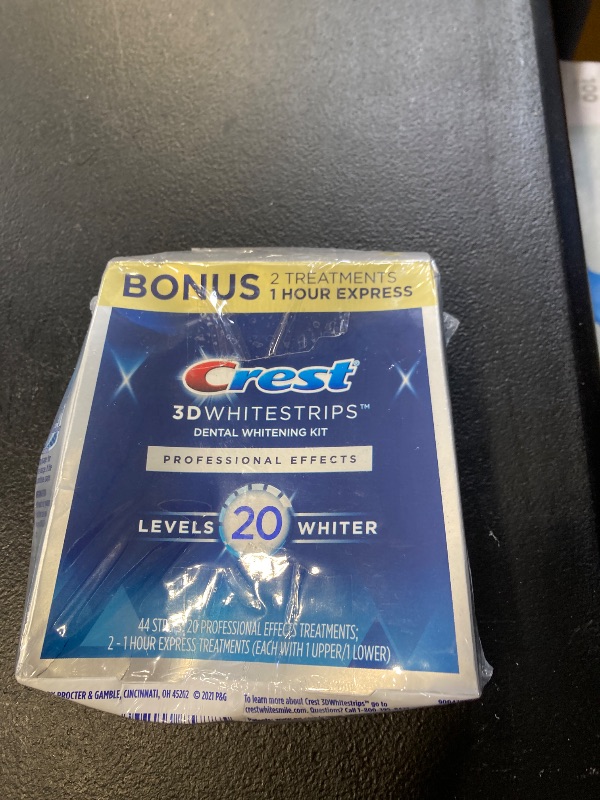 Photo 1 of Crest 3D Whitestrips Professional Effects, Whitestrip 3D White, Teeth Whitening Strip Kit, 44 Strips (22 Count Pack), Crest Teeth Whitening Strips, Teeth Whitening Kit