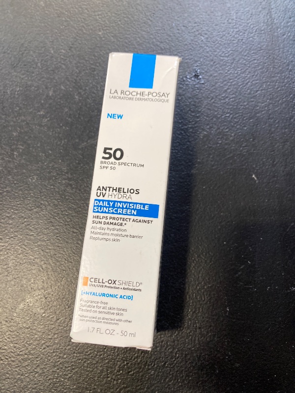 Photo 1 of La Roche Posay Anthelios UV Hydra Sunscreen SPF 50, Daily Hydrating Sunscreen for Face with Hyaluronic Acid and Vitamin E, Broad Spectrum Invisible SPF Protection, Anti Aging, Fragrance Free exp- 05/2027