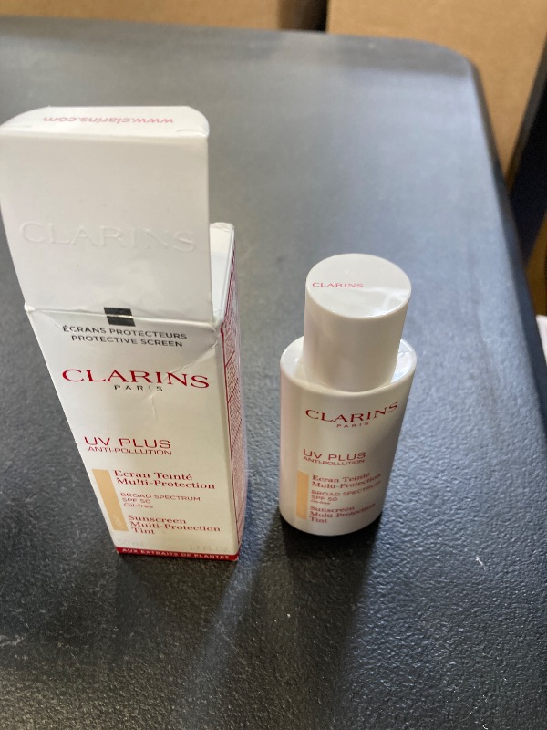 Photo 1 of Clarins NEW UV Plus Anti-Pollution, Broad Spectrum SPF 50 Tinted Face Sunscreen | Sheer Finish | Lightweight and Oil-Free | Triple Protection From UVA/UVB Rays, Free Radicals and Pollutants