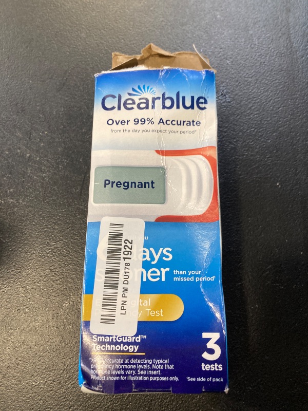 Photo 1 of Clearblue Early Digital Pregnancy Test, Early Detection at Home Pregnancy Test, 1ct exp- 07/2027