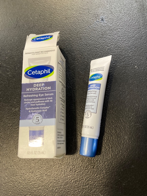 Photo 1 of CETAPHIL Deep Hydration Refreshing Eye Serum, 0.5 fl oz, 48Hr Hydrating Under Eye Cream to Reduce the Appearance of Dark Circles, With Hyaluronic Acid, Vitamin E & B5 (Packaging May Vary)