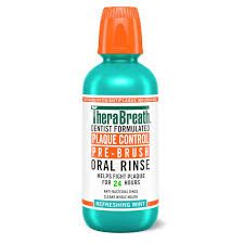 Photo 1 of TheraBreath Plaque Control Pre-Brush Oral Rinse, Refreshing Mint Flavor, Antigingivitis and Antiplaque Rinse, Dentist Formulated, Alcohol Free, 16 Fl Oz