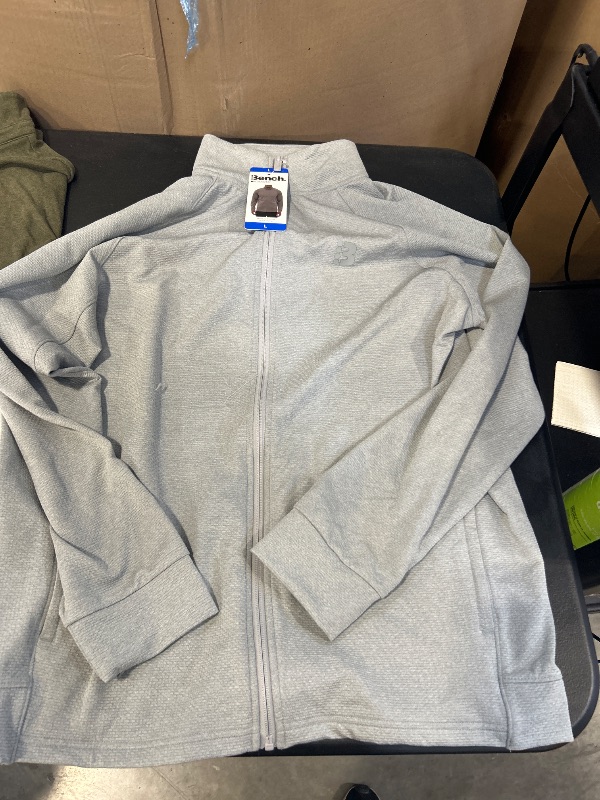 Photo 1 of Bench Urbanwear  Jacket Men large grey Full Zip Pockets Spell Out Collar