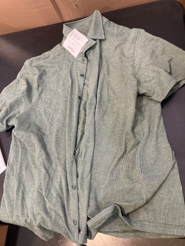 Photo 1 of  Men's Summer Cotton Linen Shirt Casual Short Sleeve Button Down Shirts Lightweight Breathable Beach Shirt size xl 