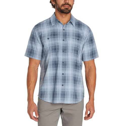 Photo 1 of Orvis Men's UPF 30 Relaxed Fit Quick-Dry Short Sleeve Woven (Blue, Large)