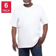 Photo 1 of Men's Kirkland Signature 100% Cotton Crew Neck Undershirt T-Shirt 6 Pack size m