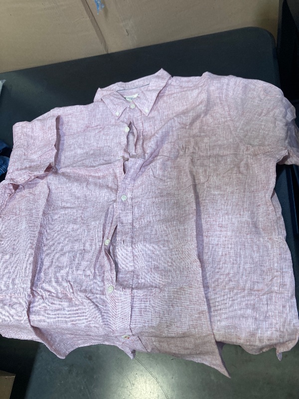 Photo 1 of Tommy Bahama Linen Sport Shirt In Pink Size xxl 