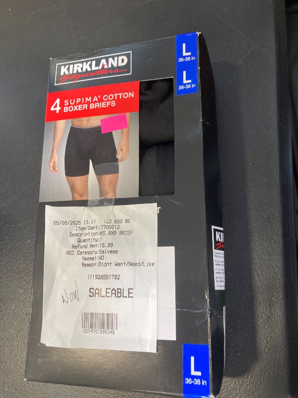 Photo 1 of Kirkland Signature Men's Boxer Brief Multicolor Pack, Large (Pack of 4)