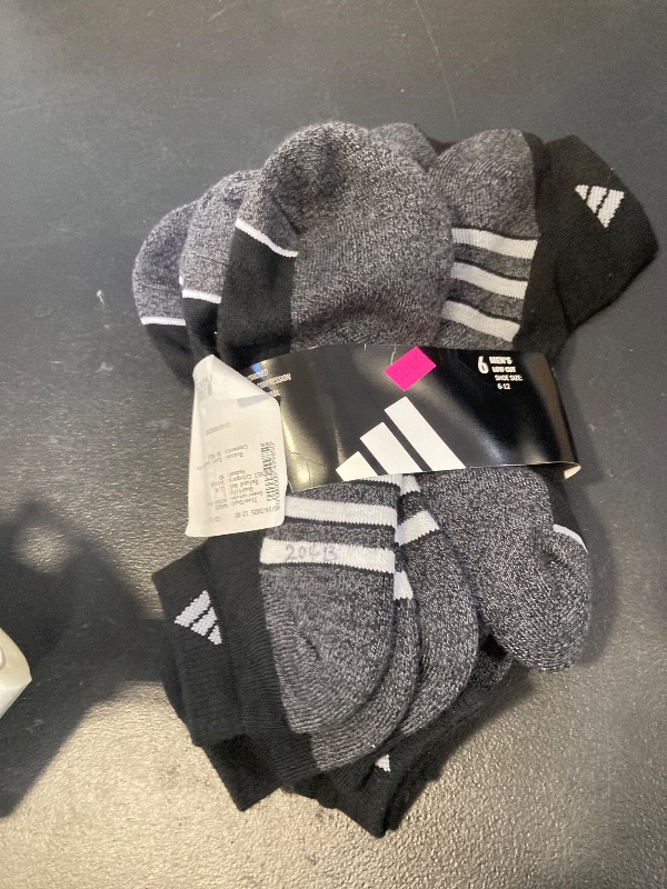 Photo 1 of adidas 6 Pairs Men's Low Cut Socks 6 Pack for Shoe Size 6-12 Black, 