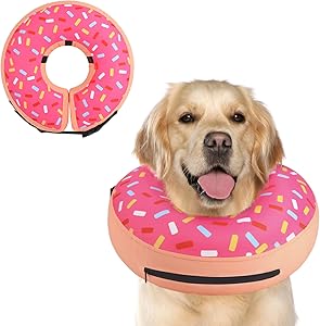 Photo 1 of Supet Inflatable Dog Cone Collar Alternative After Surgery, Doggie Neck Donut Collar Recovery ECollar, Soft Dog Cone for Small Medium Large Dogs
