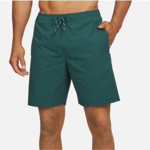 Photo 1 of NEW LANDS' END Mens S Green Quick Dry UPF 50 Swim Shorts with Built-in Boxer
- medium