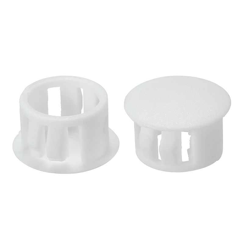 Photo 1 of PATIKIL 14mm (9/16") Plastic Hole Plugs, 60Pcs Flush Type Round Hole Plugs Cover Snap in Locking Hole Tube for Table Kitchen Cabinet Furniture, White