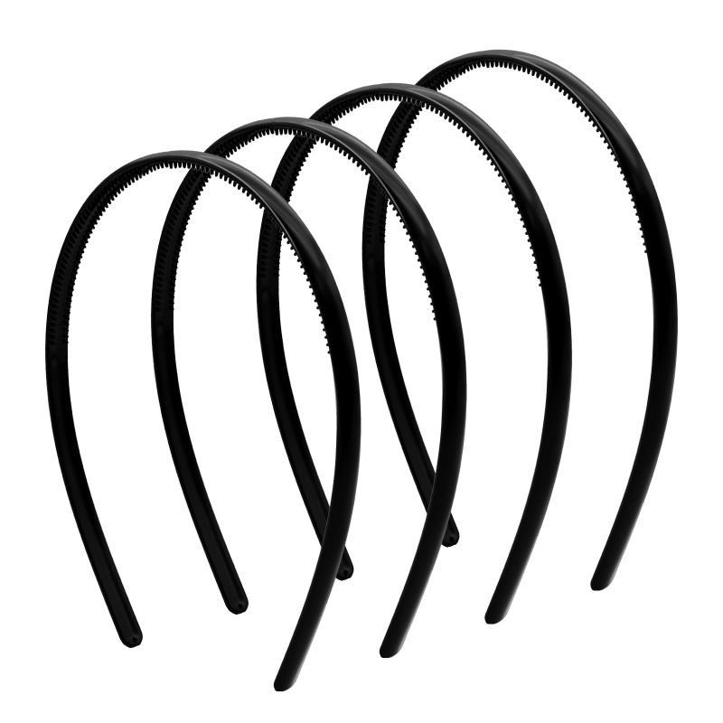 Photo 1 of 3PCS ONLY---forenee Plastic Thin Skinny Headbands - Headbands for Women - Plain Headband for Girls DIY - Hair Bands Teeth Comb Headband Halloween Comb - Black