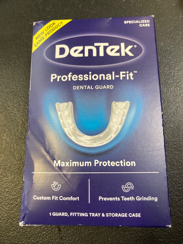 Photo 1 of DenTek Mouth Guard for Nighttime Teeth Grinding, Professional-Fit Dental Guard, 1 Count