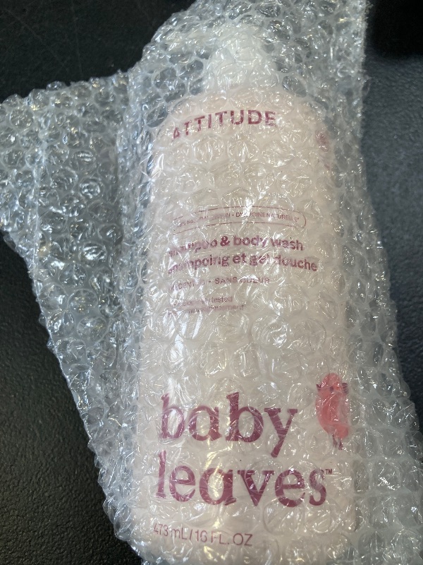 Photo 1 of ATTITUDE 2-in-1 Shampoo and Body Wash for Baby, Fragrance-Free EWG Hypoallergenic Plant- and Mineral-Based Ingredients, Vegan and Cruelty-Free, Unscented, 16 Fl Oz