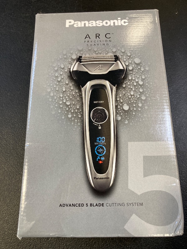 Photo 1 of Panasonic ARC5 Electric Razor for Men with Pop-Up Trimmer, Wet/Dry 5-Blade Electric Shaver with Intelligent Shave Sensor and Multi-Flex Pivoting Head – ES-LV65-S (Silver)