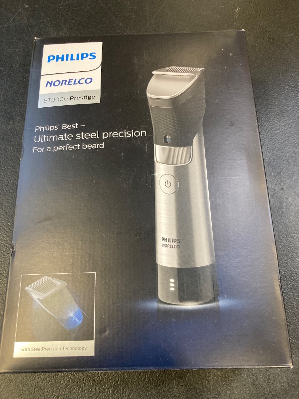 Photo 1 of Philips Norelco Series 9000, Ultimate Precision Beard and Hair Trimmer with Beard Sense Technology for an Even Trim, BT9810/40