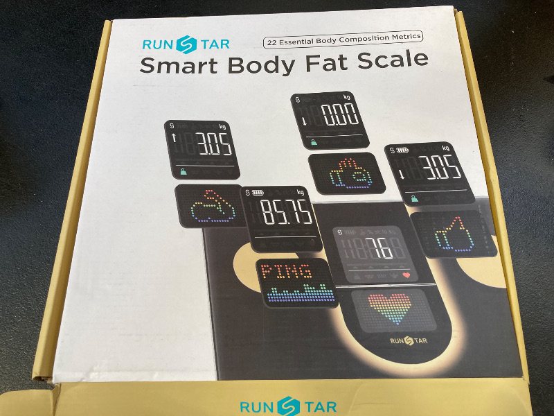 Photo 1 of Runstar Scale for Body Weight, Smart Scale with 8-in-1 VA Display, High Precision Bathroom Digital Scale for Body Weight Heart Rate BMI Body Fat 22 Body Composition Sync APP, FSA HSA Eligible