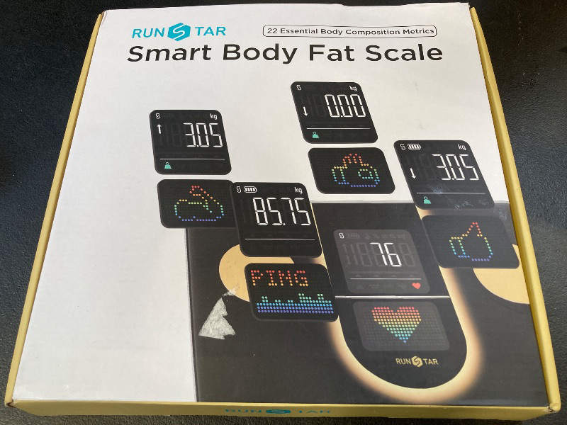 Photo 1 of Runstar Scale for Body Weight, Smart Scale with 8-in-1 VA Display, High Precision Bathroom Digital Scale for Body Weight Heart Rate BMI Body Fat 22 Body Composition Sync APP, FSA HSA Eligible