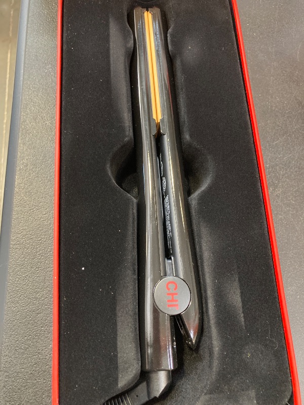 Photo 1 of CHI Original Digital Ceramic Hairstyling Iron, Hair Straightener Delivers Shiny, Smooth Results, Even Heat for Less Damage, 1" Iron, Piano Black