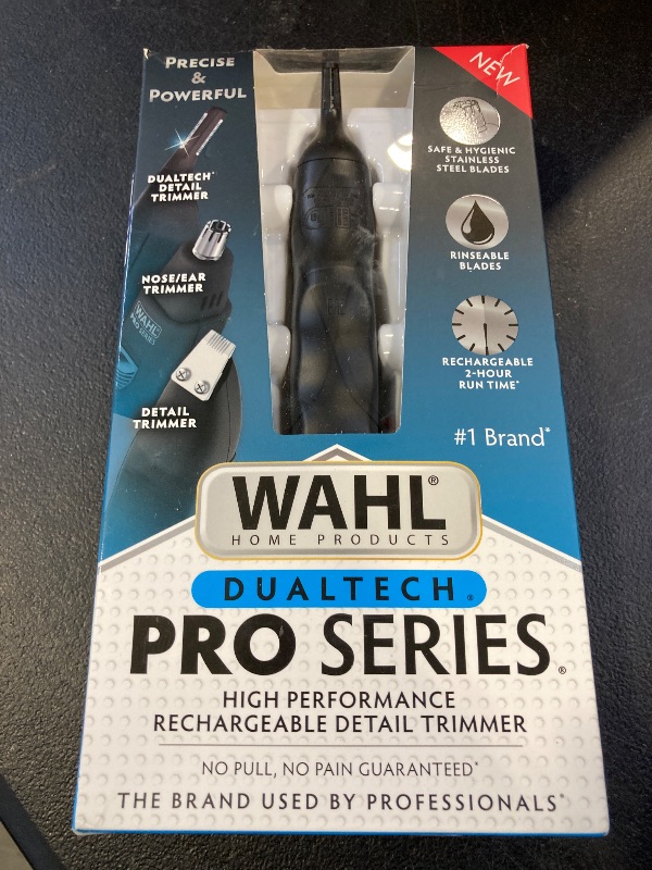 Photo 1 of Wahl Pro Series® Rechargeable Eyebrow, Ear & Nose Hair Trimmer for Men – Painless DualTech® Eyebrow Trimmer & Facial Hair Removal Device – Model 3025656