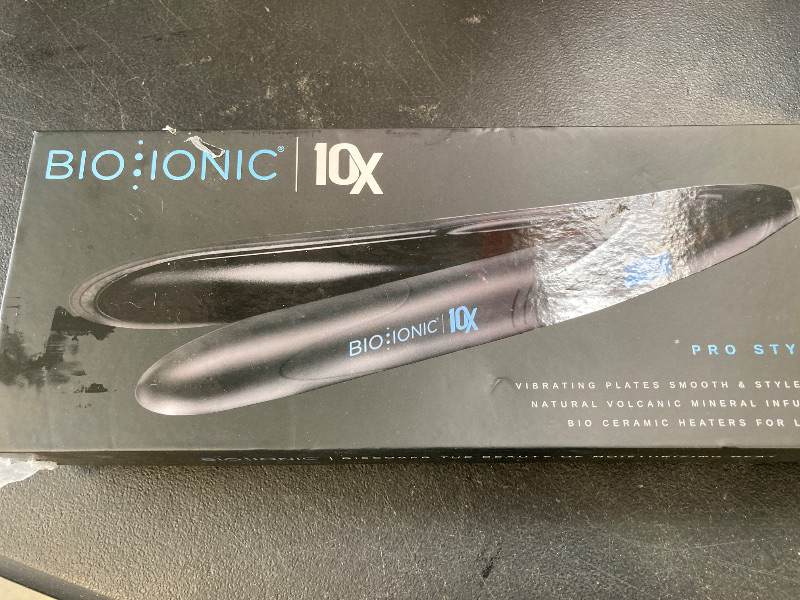 Photo 1 of Bio Ionic 10X Styling Iron, 1" Hair Straightener with Moisturizing Heat Technology, Flat Iron for 10-Minute Styling, Hair Straightener and Curler