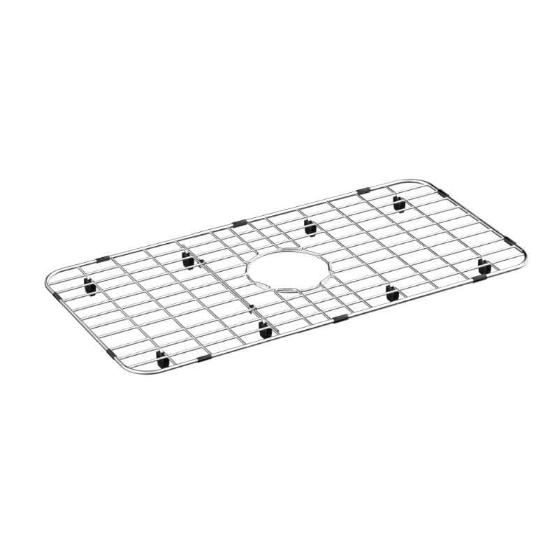 Photo 1 of Sink Grid Protector Kitchen Sink Bottom Grid Stainless Steel Sink Grate with Center Drain Metal Sink Grate Protector for Kitchen Single Sink Bowl