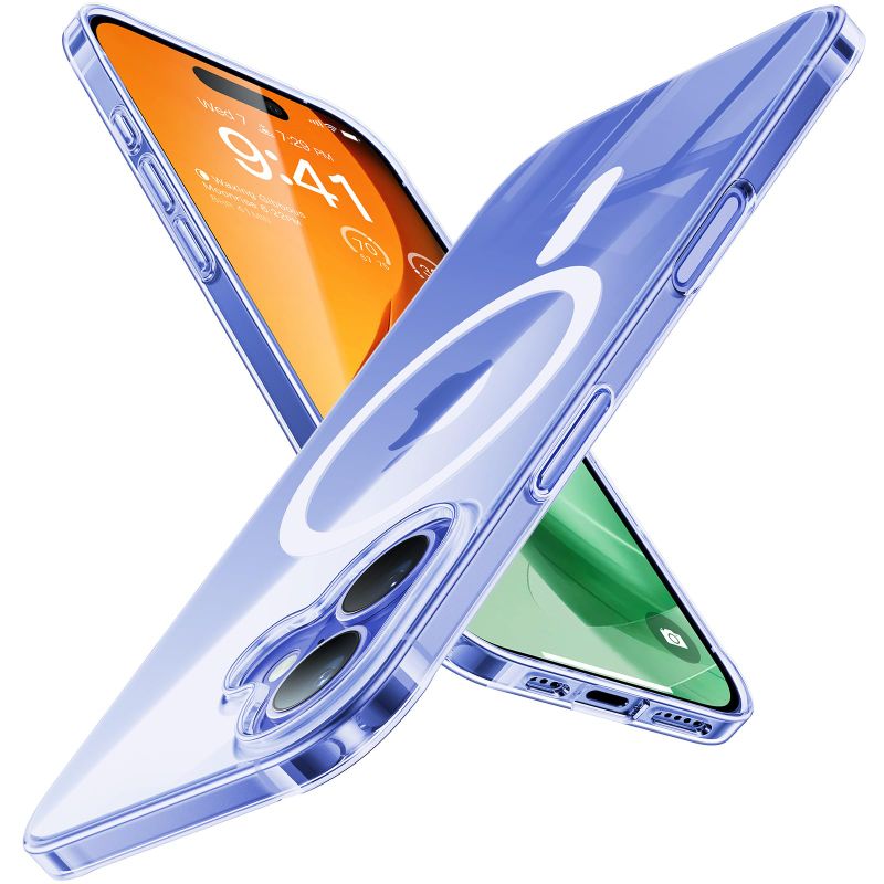 Photo 1 of TORRAS Magnetic Slim-Fit for iPhone 16 Case 6.1 inch, Ultra-Thin 16 Phone Case Compatible with MagSafe Phone 16 Case, Light Anti-Scratch Matte Hard PC Bayer OriginFit, Clear