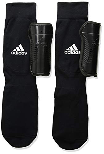 Photo 1 of adidas Unisex-Child Performance Youth Sock Shin Guards, Black/White, Medium