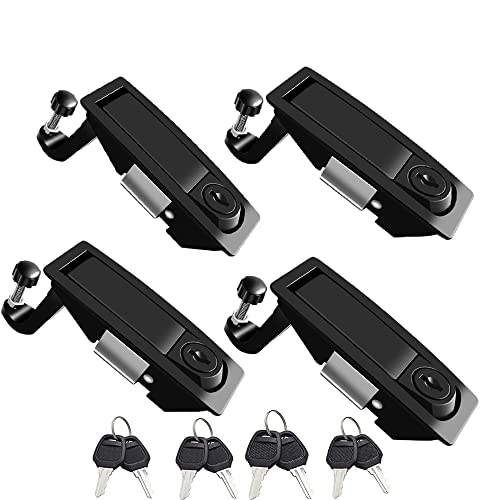 Photo 1 of 4Pcs Compression Latch Lock Trigger Latch Lock Compression Latches Flush Mount Zinc Alloy Adjustable Lever Hand Operated Black
