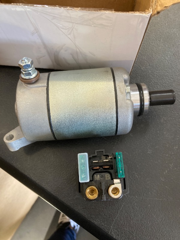 Photo 1 of Soarider Starter Motor & Solenoid Relay fit for Yamaha YFZ450 04-09 12-13| YFZ450 LE 04| YFZ450 SE 05-08/SE II 07-08| YFZ450 BBE 06-07, Replace 5TG-81890-00-00 5TG-81800-00-00 18761 SMU0264 410-54071