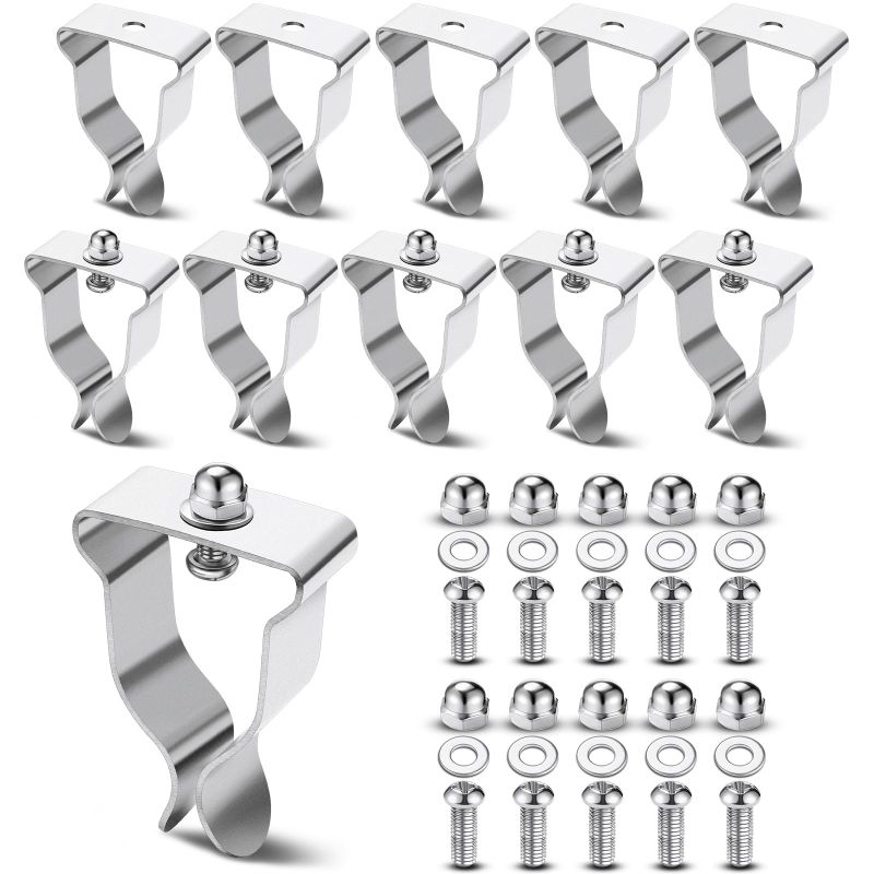 Photo 1 of Tandefio 10 Sets Window Well Cover Clips Outside 2.36'' x 1.57'' x 0.8'' Basement Window Well Cover Hardware Kit Spring Clip Heavy Duty Egress for Basement Courtyard Exterior Window Well