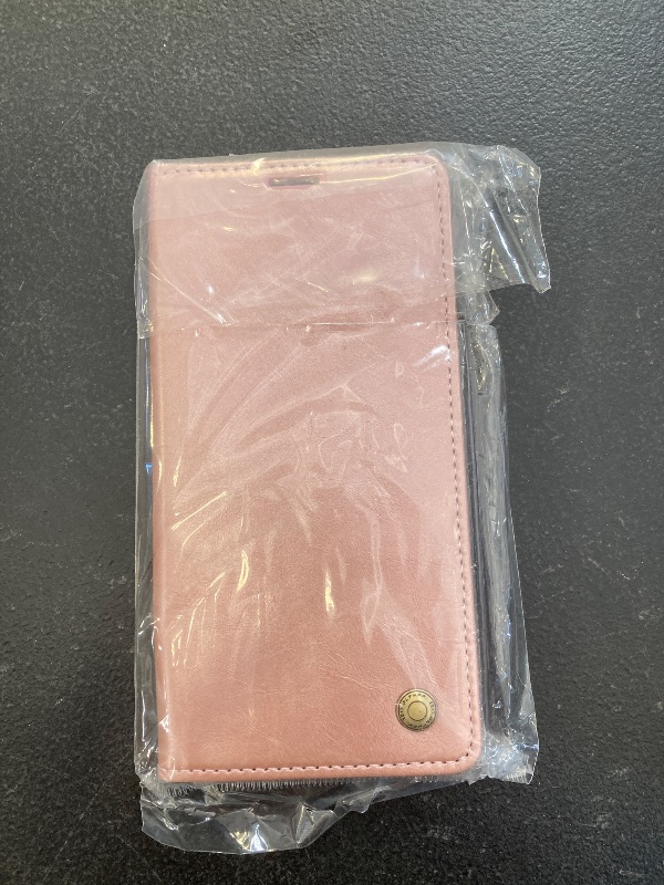 Photo 1 of QLTYPRI Case for iPhone 14, Vintage PU Leather Wallet Case Card Slot Kickstand Magnetic Closure Shockproof Flip Folio Book Case Cover for iPhone 14(6.1 inch) - Rose Gold
