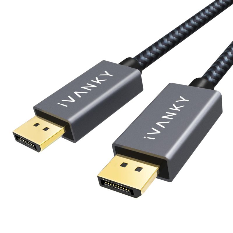 Photo 1 of IVANKY DisplayPort Cable 10ft, DP to DP Cable, [4K@60Hz, 2K@165Hz, 2K@144Hz], Gold-Plated Braided High Speed Display Port Cable 144z 10ft, DisplayPort 1.2 Cable for Gaming Monitor, TV, PC, Laptop