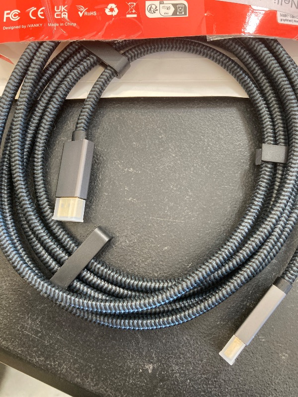 Photo 1 of IVANKY DisplayPort Cable 10ft, DP to DP Cable, [4K@60Hz, 2K@165Hz, 2K@144Hz], Gold-Plated Braided High Speed Display Port Cable 144z 10ft, DisplayPort 1.2 Cable for Gaming Monitor, TV, PC, Laptop