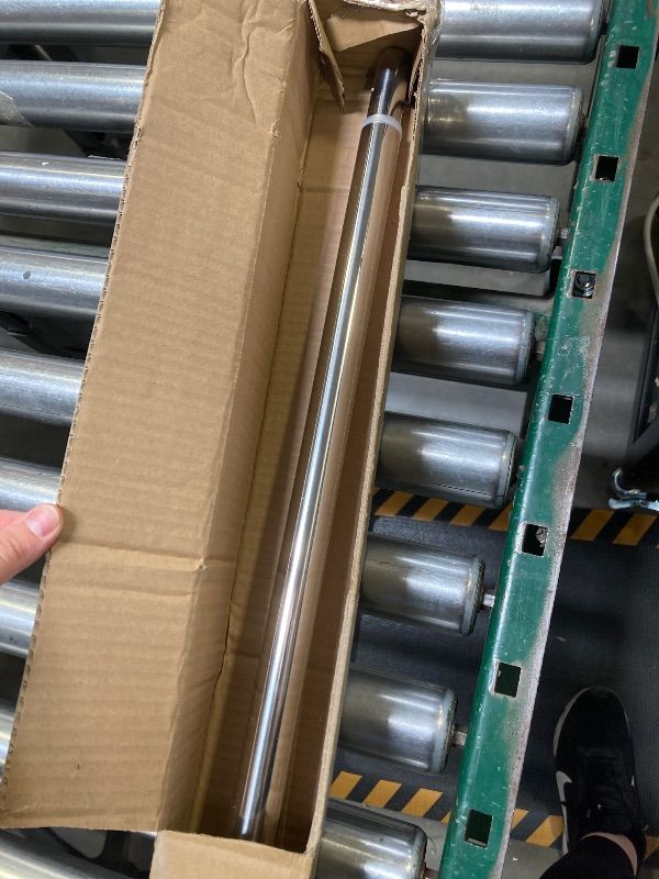 Photo 1 of BRIOFOX Shower Curtain Rod Adjustable 18-64 Inch, Stainless Steel Spring Tension Shower Rod No Drilling Non Slip, Silver (missing end part ) 