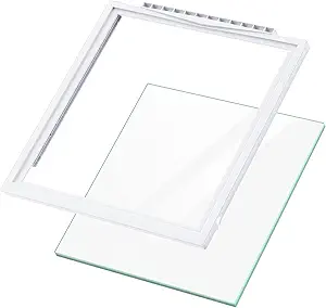 Photo 1 of UPGRADED 241969501 Refrigerator Shelf Frame With Glass, Crisper Pan Cover Compatible with Frigidaire Shelf Replacement, Refrigerator Drawer Cover for Frigidaire Replacement Shelf With 240443384 Glass