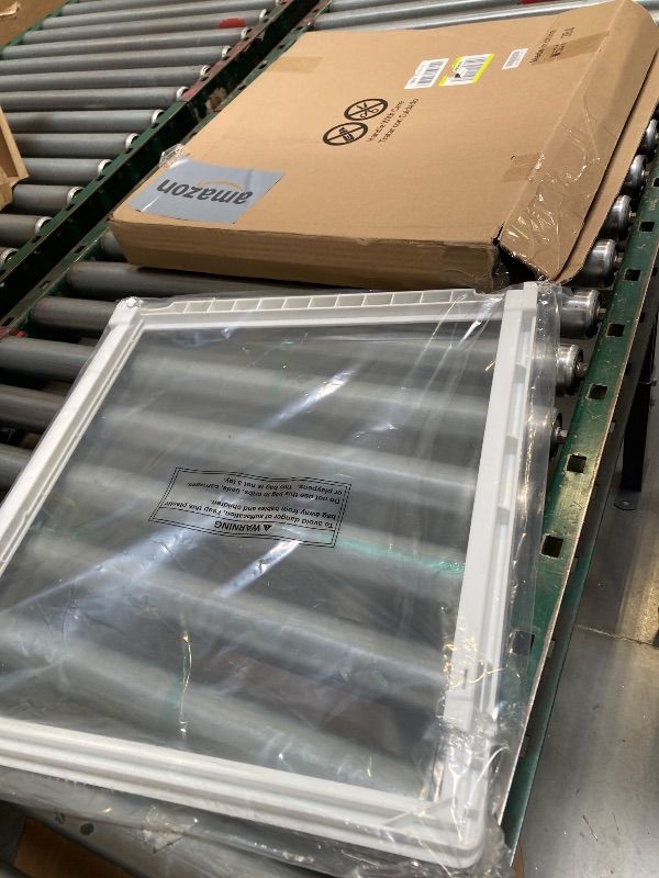 Photo 1 of UPGRADED 241969501 Refrigerator Shelf Frame With Glass, Crisper Pan Cover Compatible with Frigidaire Shelf Replacement, Refrigerator Drawer Cover for Frigidaire Replacement Shelf With 240443384 Glass