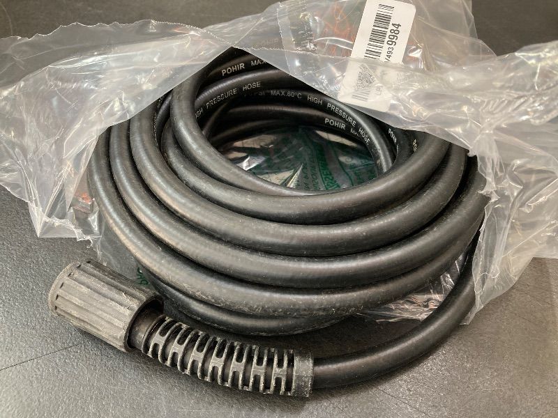 Photo 1 of POHIR Pressure Washer Hose 25FT, Kink Resistant Power Washer Replacement Hose 1/4 Inch with M22 14MM Swivel, Lightweight Pressure Washer Extension Hose 4000 PSI