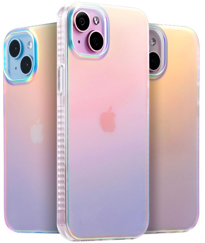 Photo 1 of LONLI Hue - for iPhone 14 Case - Fluorescent Coloful Holographic Iridescent Phone Case - [360° Shock-Absorbent Bumper] - Cute, Unique and Aesthetic Phone Cover for Women and Girls
