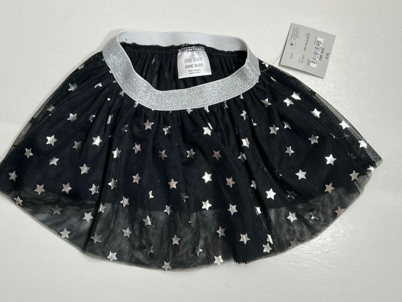 Photo 1 of OKIE DOKIE BLACK TUTU SKIRT WITH SILVER STARS BABY ONE SIZES