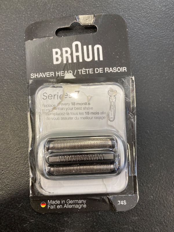 Photo 1 of Braun Series 7 Electric Shaver Replacement Head, Easily Attach Your Shaver Head for a Shave as efficient as Day one, Compatible with New Generation Series 7 Shavers, 74S, Silver
