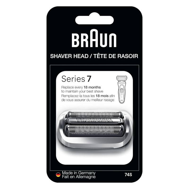 Photo 1 of Braun Series 7 Electric Shaver Replacement Head, Easily Attach Your Shaver Head for a Shave as efficient as Day one, Compatible with New Generation Series 7 Shavers, 74S, Silver
