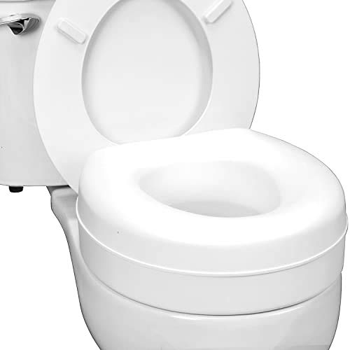 Photo 1 of HS Raised 15in. W X 15in. D X 5in. D Toilet Seat Riser Elevation with Slip Resistant Pads
